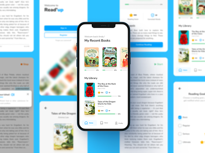 Read'up - AI Reading Helper for Kids ai app artificial intelligence book bookstore interface reading ui ui design ux ux design