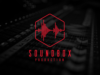 Soundbox Production box cube db logo production red soundbox studio