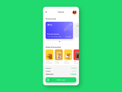 Credit Card Checkout app apple pay challenge clean concept credit card design money order payment payments purchase ui uidaily uidesign ux