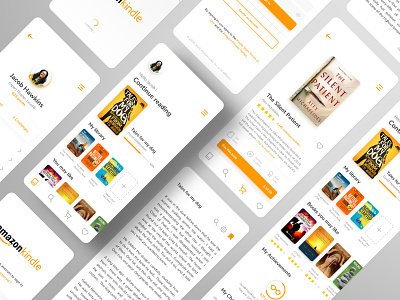 Amazon Kindle App - Redesigned app books bookstore interface light mobile reading reading app rebrand ui uidesign uxdesign