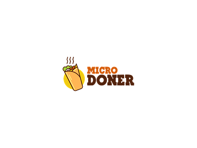 Micro Doner Logo bold logo crispy logo delicious logo doner logo fast food logo fat logo food logo food store logo fresh logo hot logo