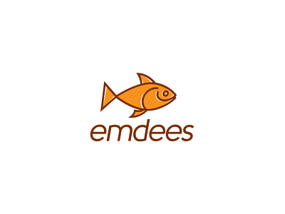 Emdees Logo concept fish logo fish processing fresh water fish frozen fish logo logodesign minimal logo myanmar rivers and lakes