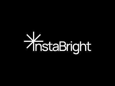 InstaBright Logo black and white branding bright concept drop shipping logo insta insta logo logo logodesign minimal typography ui