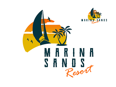 Marina Sands Resort Logo golf hip logo luxury marina resort sands sophisticated travelers