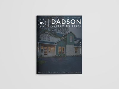 Dadson LLC Brochure brochure design brochure template cover design custom home editorial design magazine cover magazine layout realty design template design