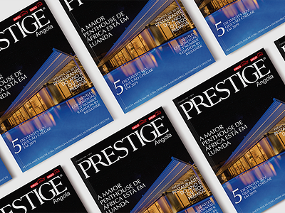 Prestige Angola Magazine Issue #01 concept cover design editorial design lifestyle magazine logo magazine magazine ads magazine cover magazine illustration minimal prestige typography