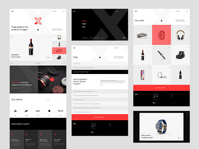 #2 RedXStudio - Website Project 3d agency branding flat graphic greyscale homepage list minimalism product studio typogaphy ui ux visualization web webdesign website