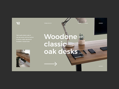 #1 - Woodone. Landing page classic clean design desk ecommerce elegant flat furniture homepage minimalism modern store ui ux web webdesign website wood wooden workspace