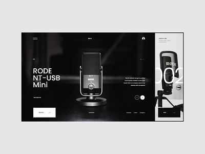 #97 - Concept shots black concept design designer graphic home homepage mic microphone minimalism slider store typography ui ux web webdesign website