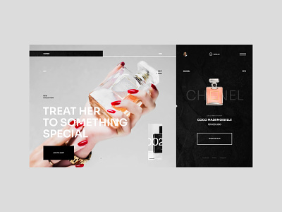 #98 - Concept shots clean design ecommerce flat fragrance home minimalism perfum shop store typography ui ux web webdesign website women