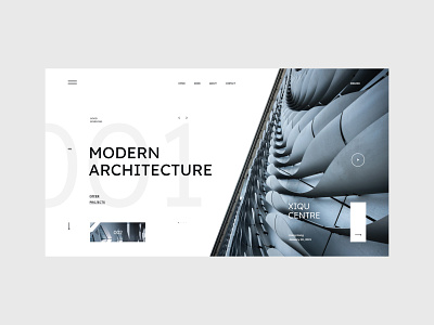 #99 - Concept shots architecture building clean concept design graphic homepage minimalism modern studio typography ui ux webdesign webpage website white