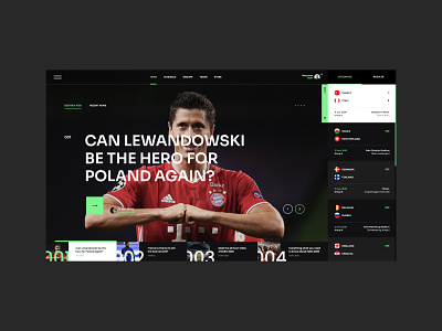#101 - Concept shots app application dark design designer euro2020 football footballer homepage minimalism modern soccer sport typography ui ux webapp webdesign website website concept