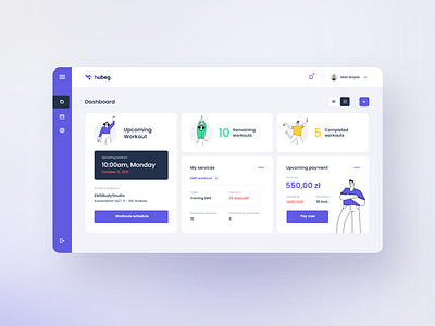 #4 hubeg - Dedicated system for EMS studios app application dashboard design ems interface minimalism ui user interface ux webapp workout