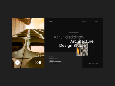 #107 - Concept shots architect architecture concept construction design flat homepage minimalism studio typography ui ux web webdesign website