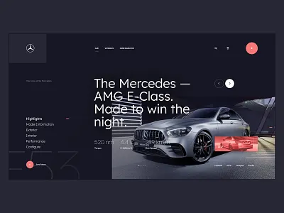 #108 - Concept shots amg car concept design designer flat homepage mercedes typography ui ux vehicle web webdesign website