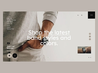 #109 - Concept shots apple apple watch band design designer ecommerce homepage minimalistic shop store typography ui ux watch web webdesign website