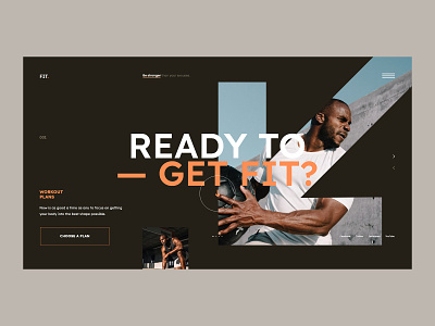 #111 - Concept shots design excerices fit fitness flat graphic design homepage interface minimalism sport tranning typography ui ux webdesign webpage website workout