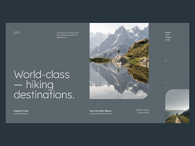 #114 - Concept shots design designer flat hiking homepage interface minimalism mountains travel trekking trips typography ui ux webdesign webpage website