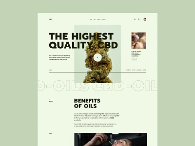 #115 - Concept shots branding cbd cbd oil design ecommerce flat green hemp homepage interface marijuana minimalism store typography ui ux webdesign webpage website weed