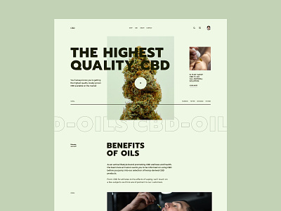 #115 - Concept shots branding cbd cbd oil design ecommerce flat green hemp homepage interface marijuana minimalism store typography ui ux webdesign webpage website weed