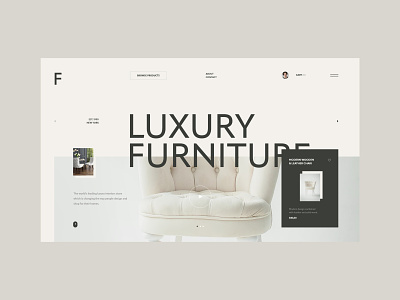 #119 - Concept shots architecture chair design elegance flat furniture homepage interface interior luxury minimalism typography ui ux website
