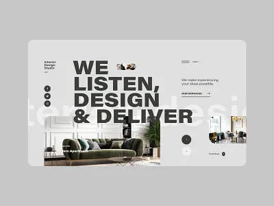 #120 - Concept shots apartment architect architecture branding design designer flat homepage interior interior design minimalism studio ui ux website