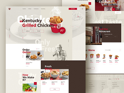 New homepage of well-know restaurant. Redesign Concept