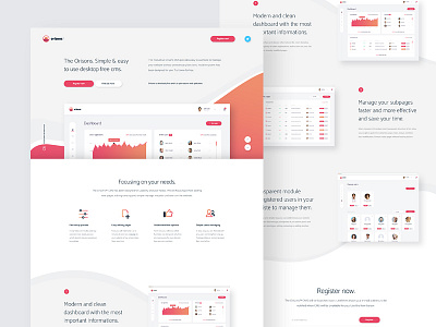 #5 - Orisons App - Website app cms design flat graphic horizon landingpage minimalism simple ui ux website