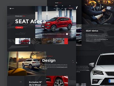 SeatAtecaFr - LP #2 car design graphic homepage landing page one page seat ui ux website