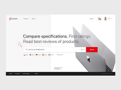 Productz - #1 compate gray homepage minimalism productz search shop ui ux website webstore