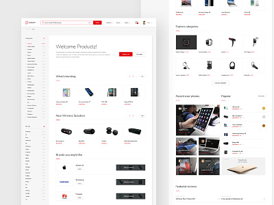 Productz - #2 compate gray homepage minimalism productz search shop ui ux website webstore