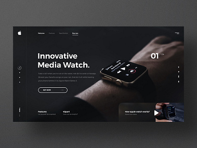 #22 Shots for Practice apple design graphic homepage landing page one page ui ux watch website