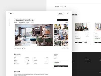 WR. New London Development - #1 developer flat home homepage houses minimalism neighbourhood ui ux website white