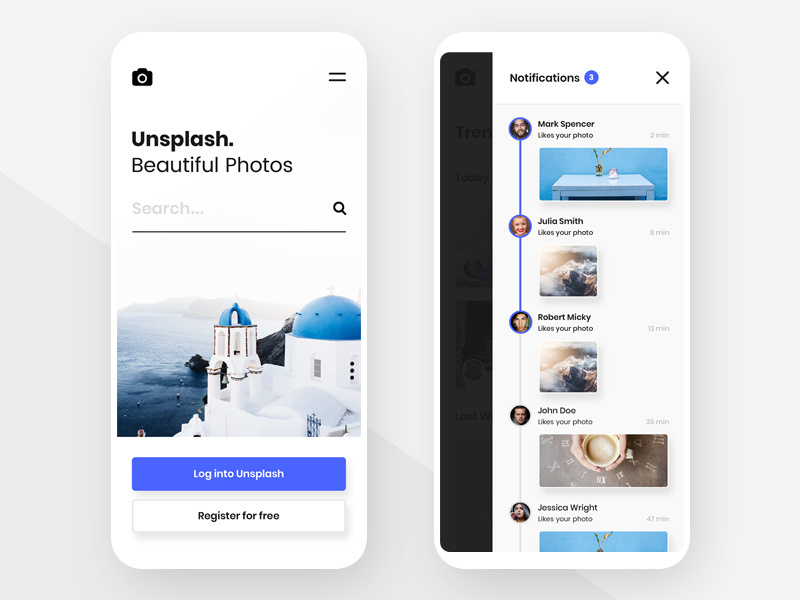 #4 - Unsplash Mobile App Concept by Matt Wojtaś on Dribbble