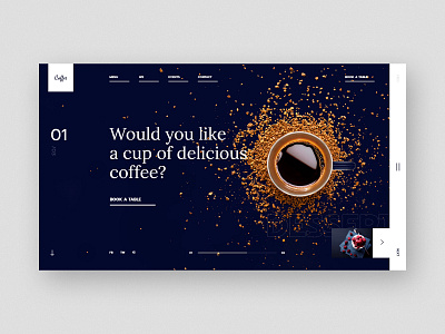 #32 Shots for Practice cafe clean cofe coffe coffee dark design flat food graphic home homepage minimalism modern restaurant slider ui ux website