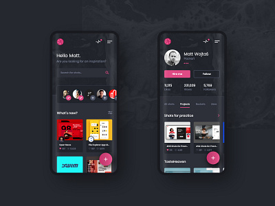 #6 DrblApp - Mobile App Concept app clean concept dark design dribbble flat graphic logo minimalism mobile modern phone portfolio redesign slider ui ux