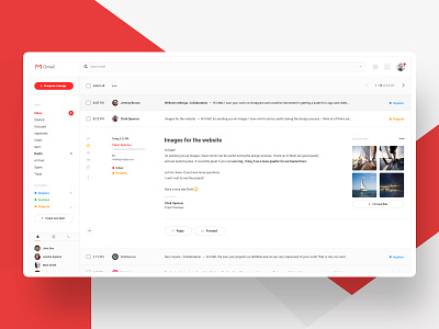 Gmail - Inbox Redesign. Concept.