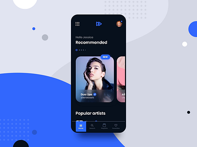 #5 MyMusic - MobileApp Concept Project android animation app application concept design graphic interaction iphone motion music phone player playlist smartphone song spotify transition ui ux