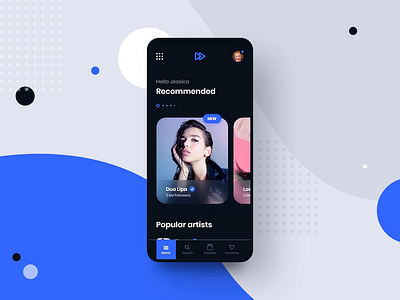 #10 MyMusic - MobileApp Concept Project android animation app application concept design graphic interaction iphone motion music phone player playlist smartphone song spotify transition ui ux