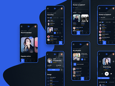 MyMusic - Mobile App Case Study adobe xd android app application artist concept design graphic iphone mobile music phone photoshop player search smartphone song spotify ui ux