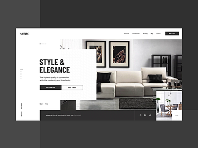 #2 4niture - Homepage p2 animation ecommerce elegance furniture homepage inteaction intro luxury minimal minimalism shop store transition typography ui ux video website white