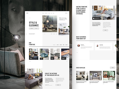 #5 4niture - Homepage v2 p3 business clean design ecommerce elegance flat furniture homepage luxury minimalism modern shop slider store typography ui ux website websites white