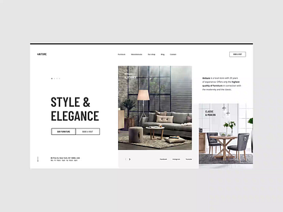 #8 4niture - Intro animation animated animation furniture gif home homepage interaction intro luxury movie shop store transition ui ux video web