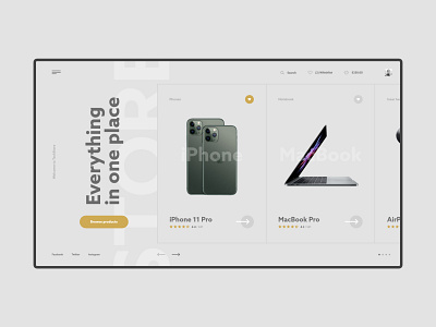 #61 Shots for Practice buy dark design ecommerce flat grey homepage laptop minimal minimalism notebook phone product shop slider store ui ux web website