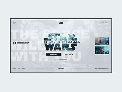 #64 Shots for Practice cienema cinema clean design film flat graphic homepage imdb minimalism minimalist modern movie star wars sw theater typography ui ux website