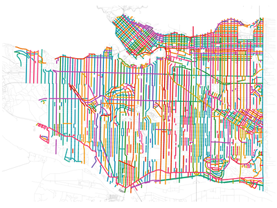 Vancouver Public Street - Name Colour Coded
