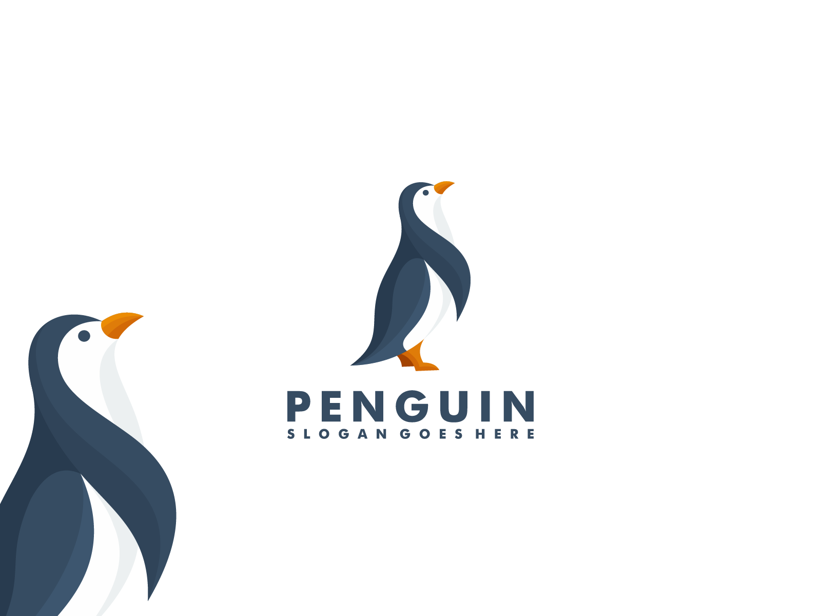 Penguin logo design by mouze_art on Dribbble