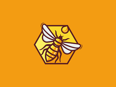 Bee bee brand designer hive honey logo