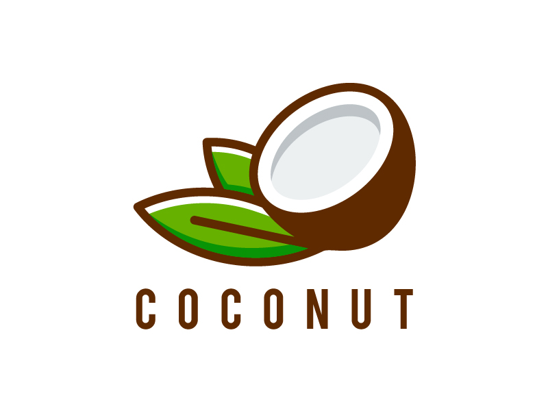 Fresh Coconut Logo Template | Logo templates, Ice cream logo, Logo design  template