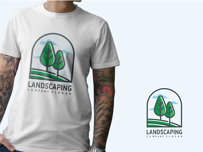 Landscaping brand company environment green growth landscaping lanscape leaf logo design natural nature tree